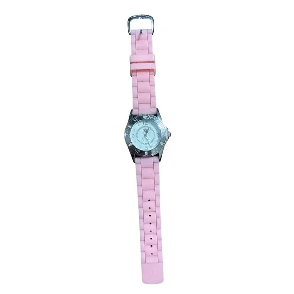 Juicy Couture Pink Silicone Sport Analog Water Resistant Women's Wristwatch - Picture 2 of 5